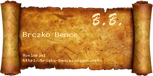 Brczko Bence névjegykártya